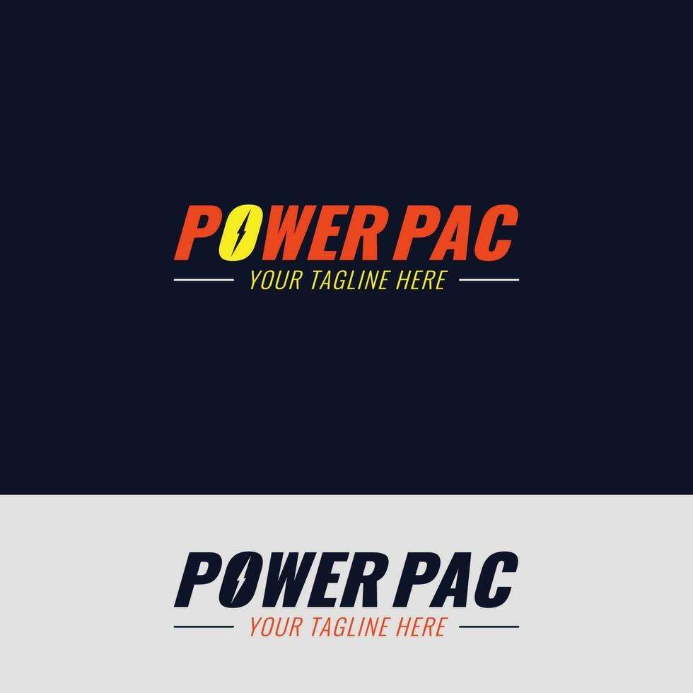 electrical electric power company logo design template Power Pac Logo Design Vector Energy Logo
