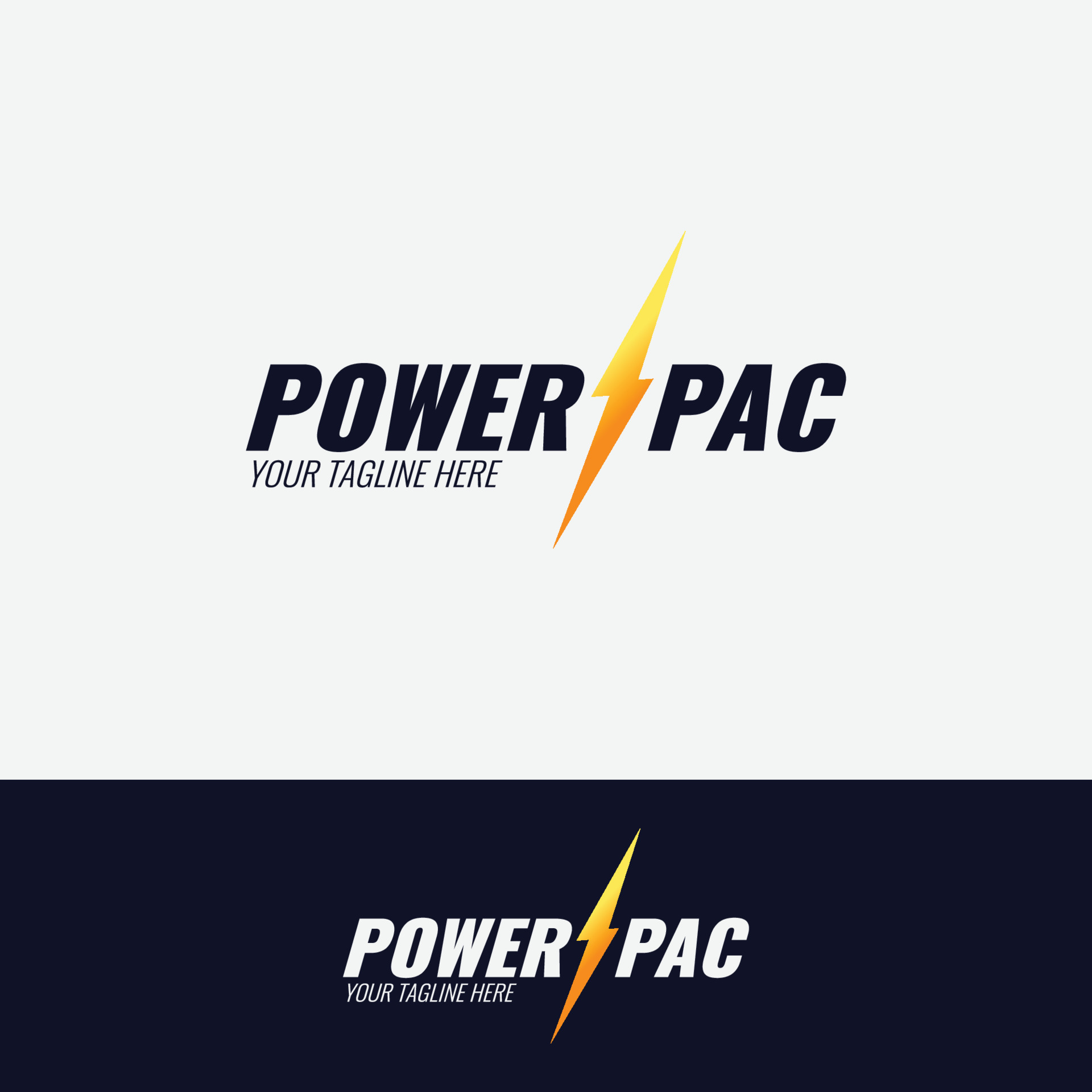 electrical electric power company logo design template Power Pac Logo
