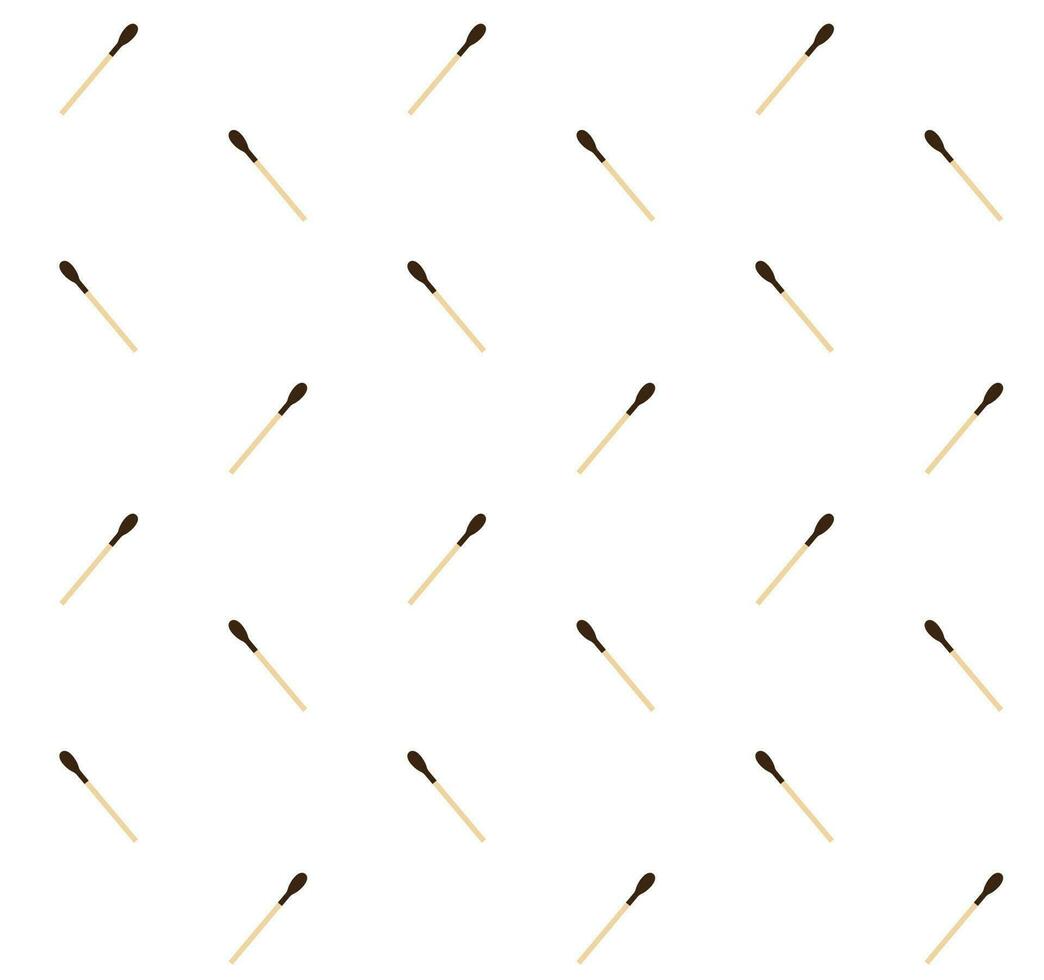 Vector seamless pattern of black outline matches