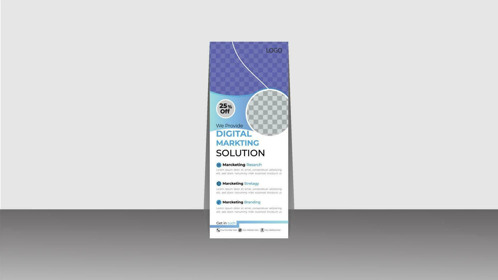Business rollup banner design for company vector