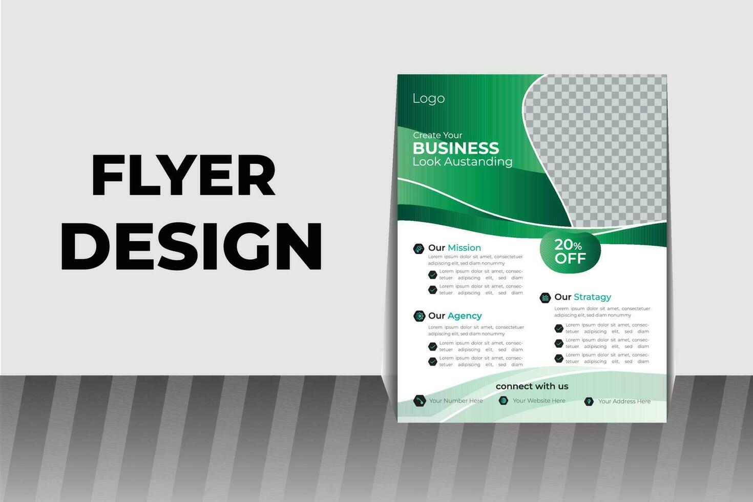 abstract business flyer design for company vector