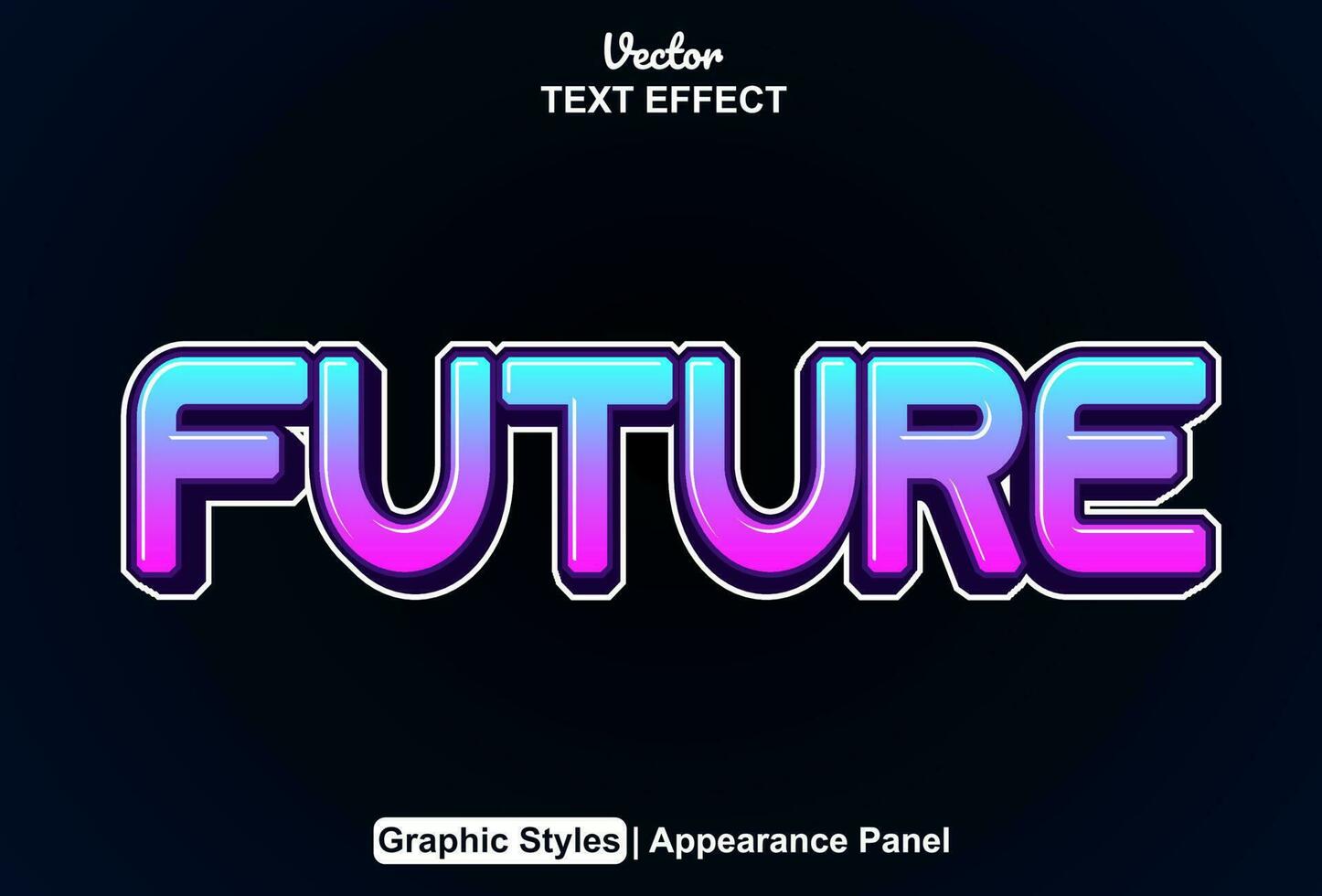 future text effect with blue color graphic style and editable. vector