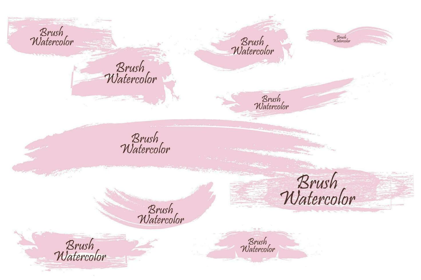 Pink Brush collection. soft pastel pink brush splash. Modern graphic design isolated on white background vector