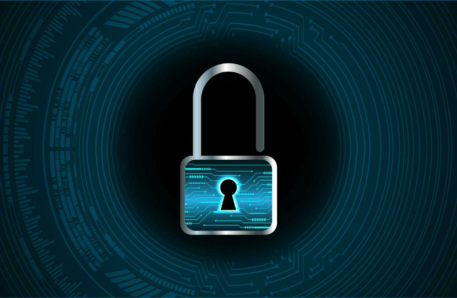 Modern Cybersecurity Technology Background with padlock vector
