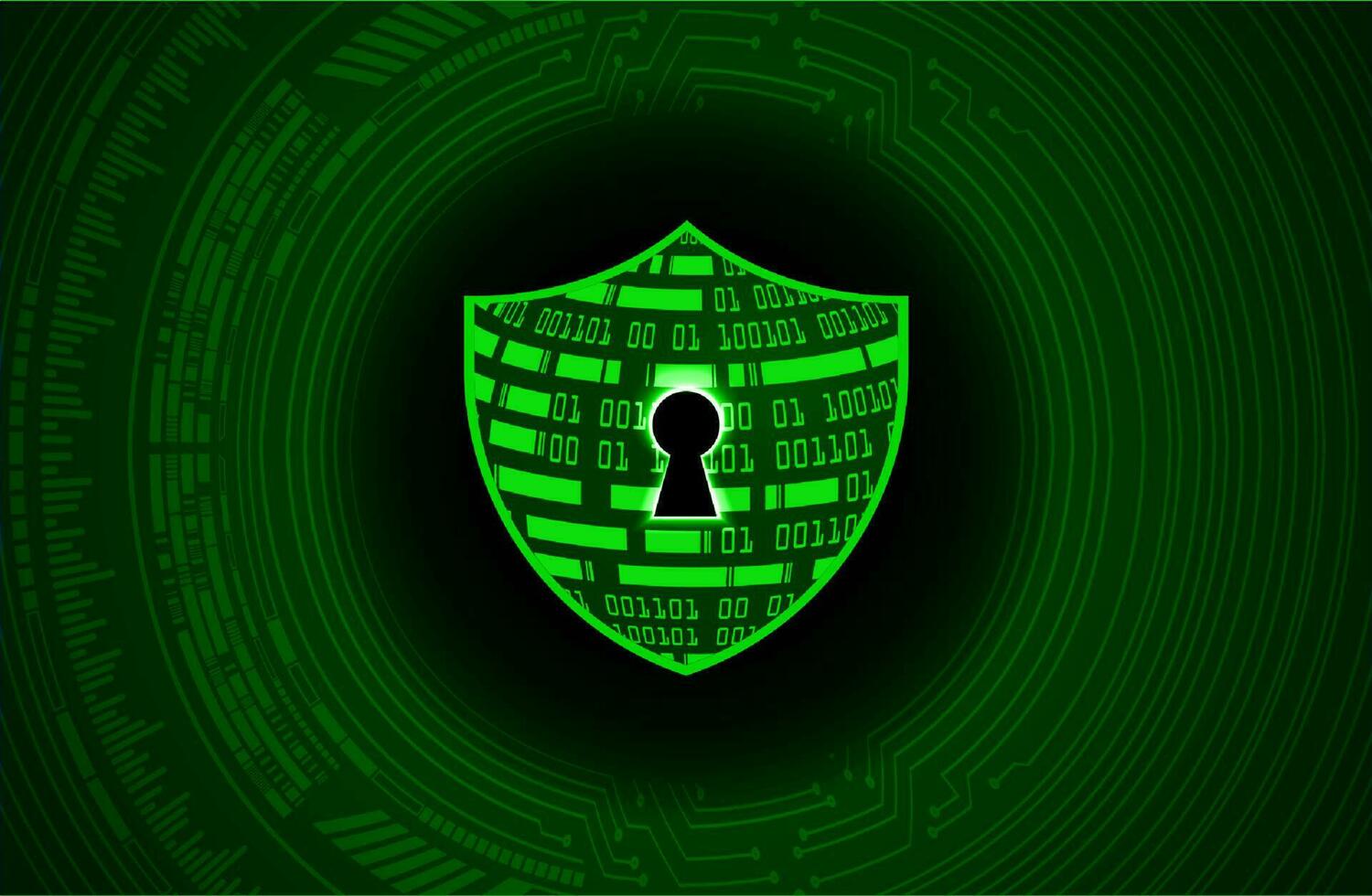 Modern Cybersecurity Technology Background with shield vector