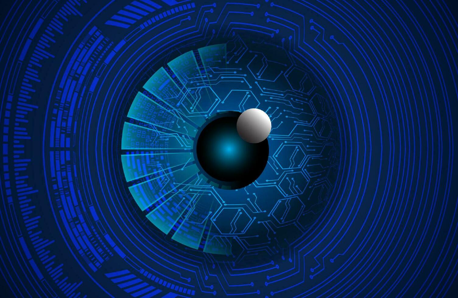 Modern Cybersecurity Technology Icon Pack with Eyes vector