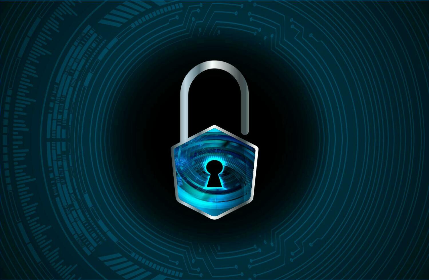Modern Cybersecurity Technology Background with padlock vector