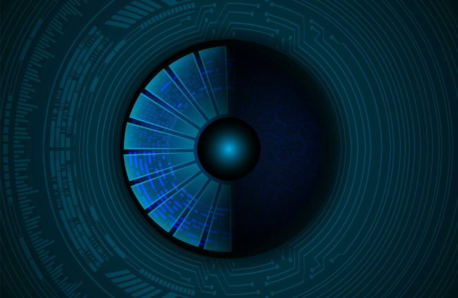 Modern Cybersecurity Technology Icon Pack with Eyes vector