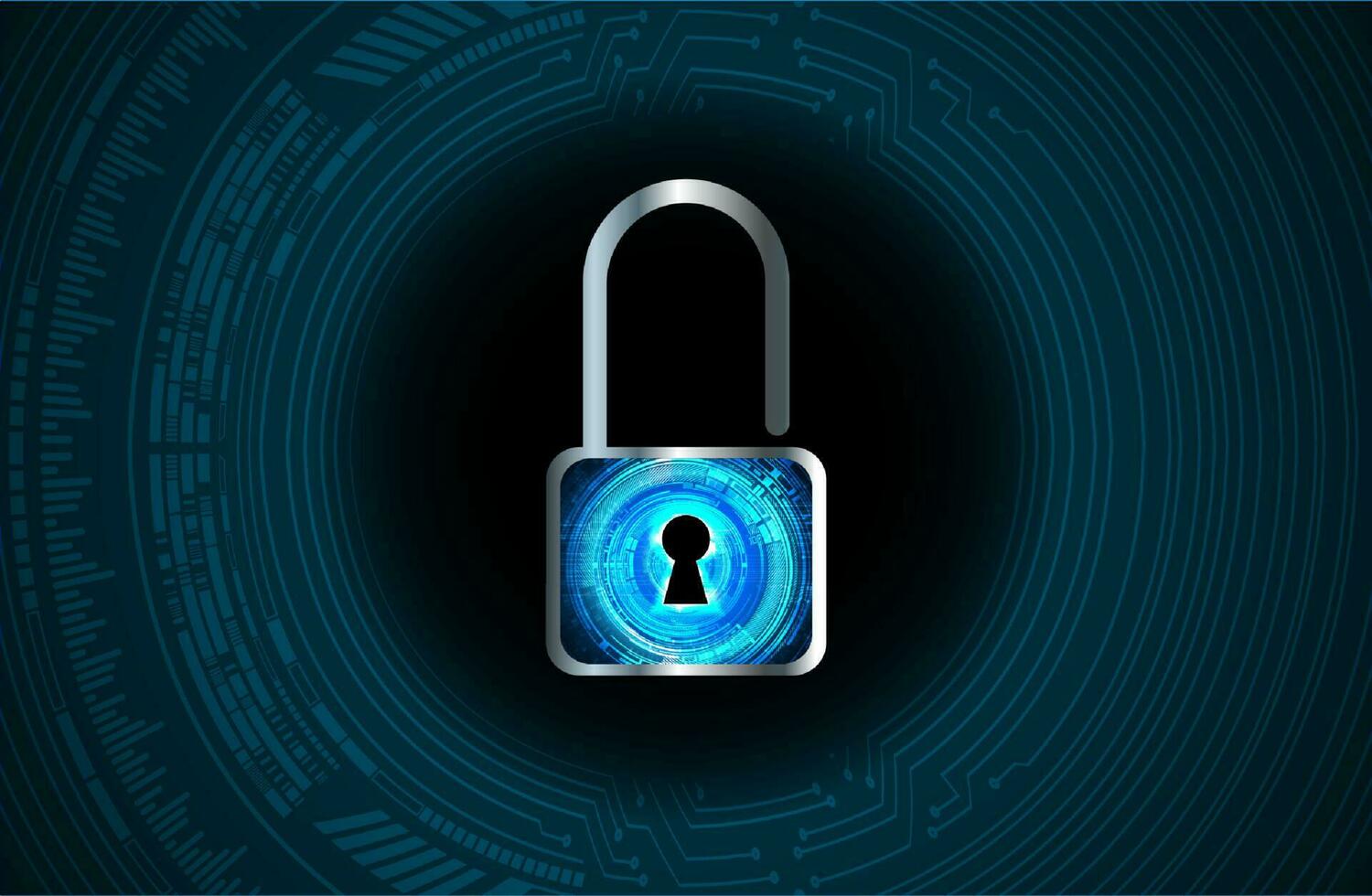 Modern Cybersecurity Technology Background with padlock vector