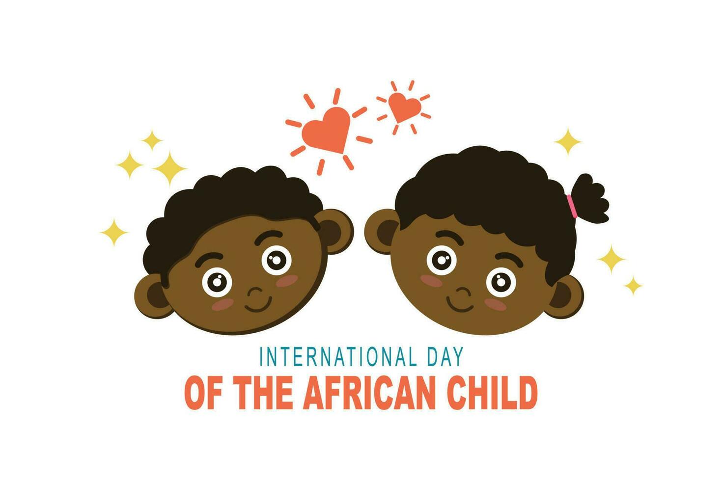 International Day of the African Child background. Children International Parents. vector