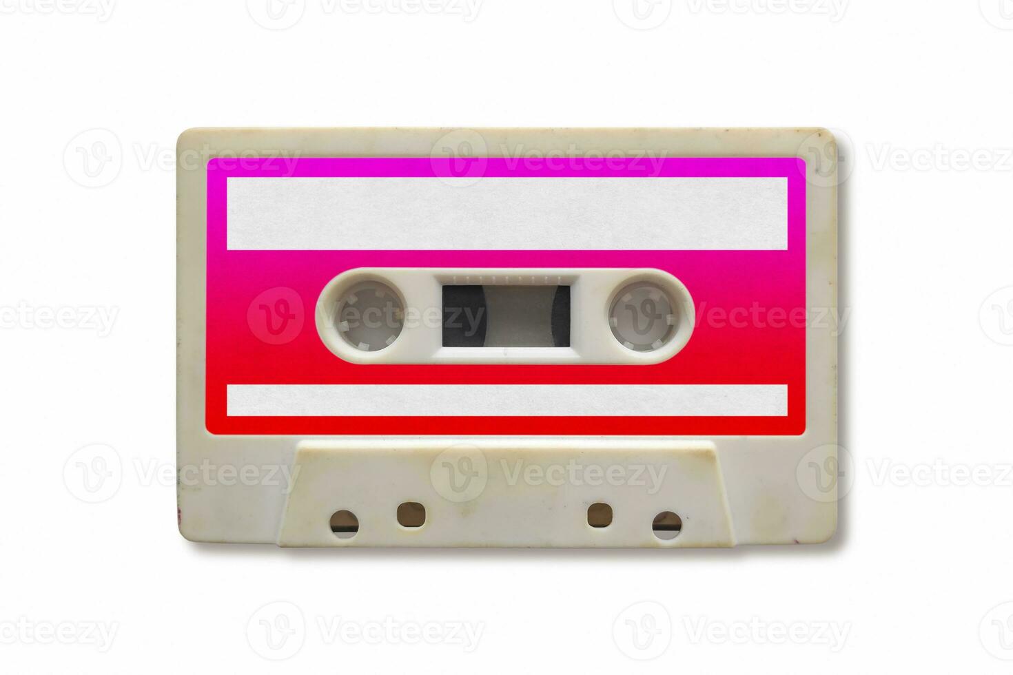 Vintage audio cassette on a white background photo