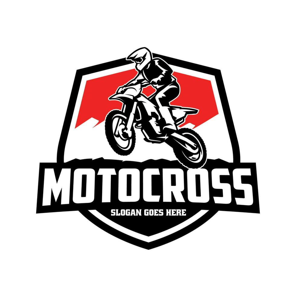 motocross illustration logo vector template