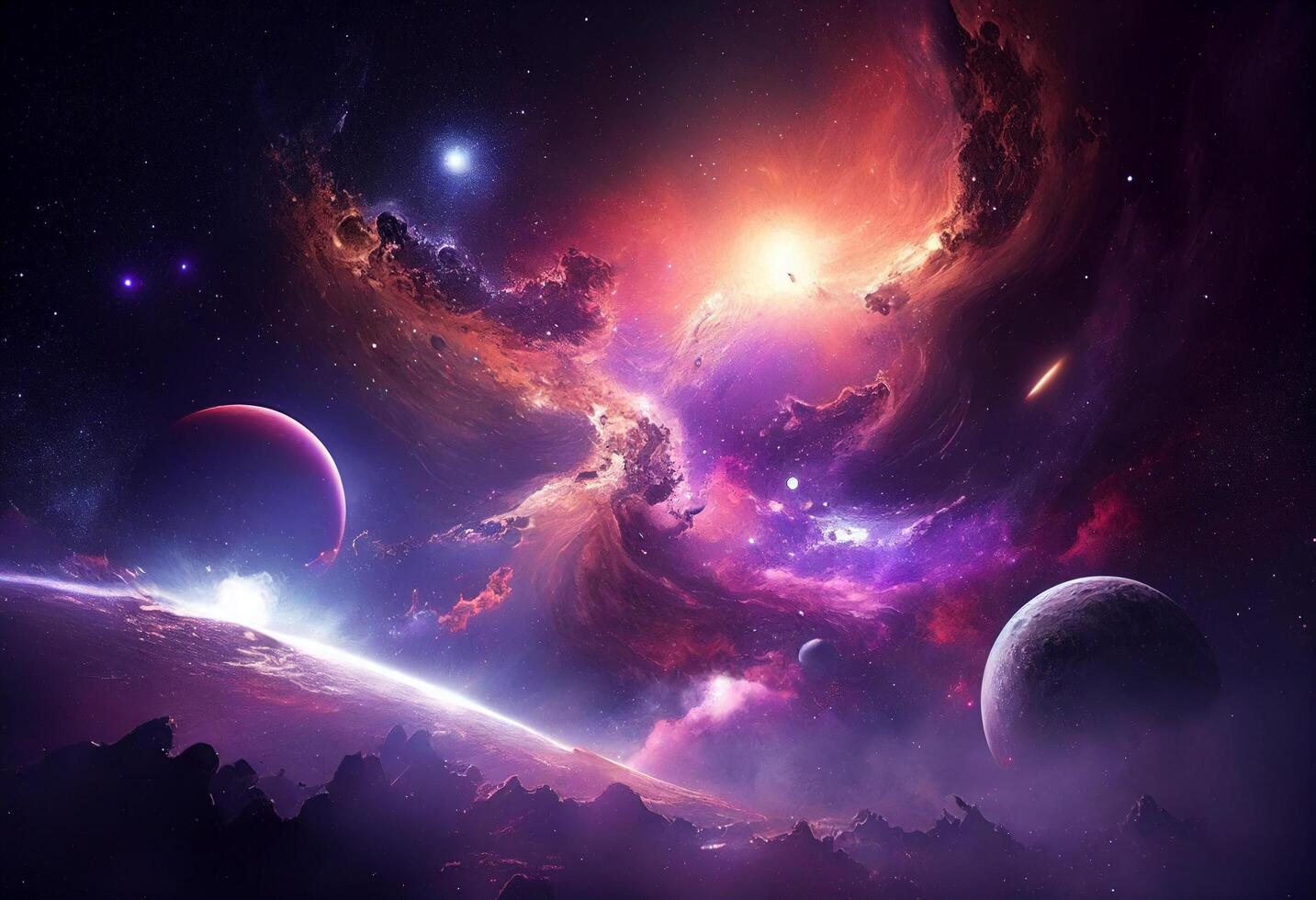 Space galaxy background photo