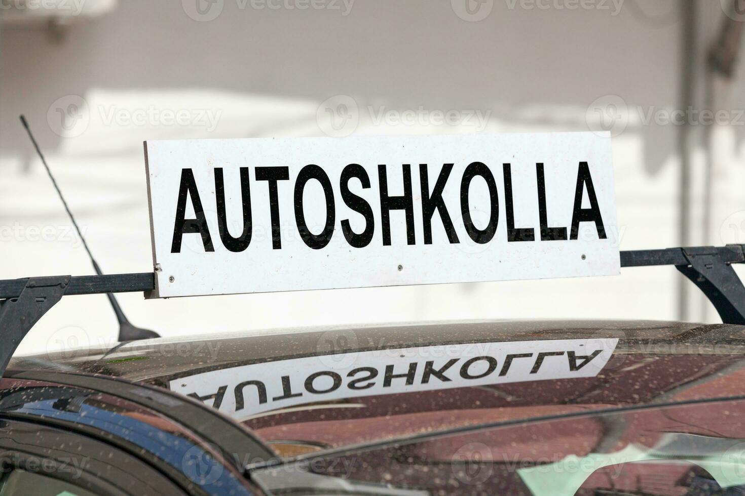 Albanian driving school sign photo