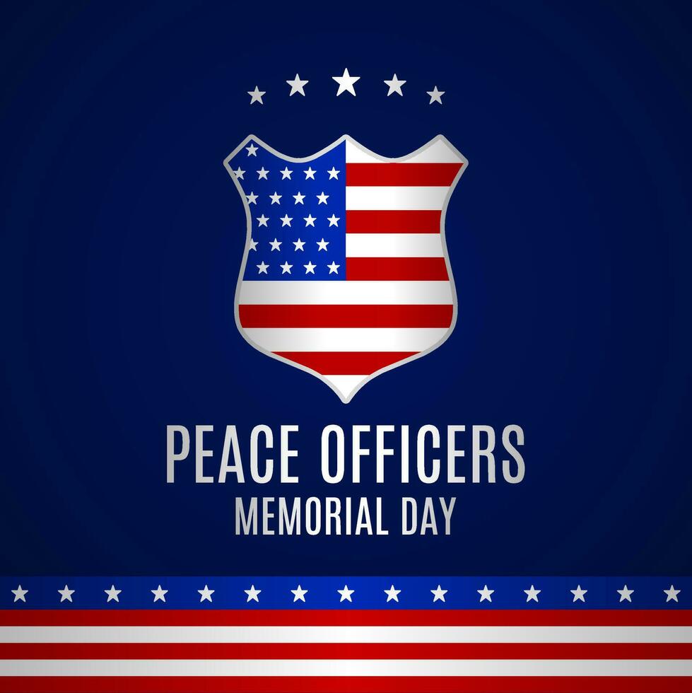 Peace officers memorial day. Vector illustration. Suitable for Poster, Banners, background and greeting card.