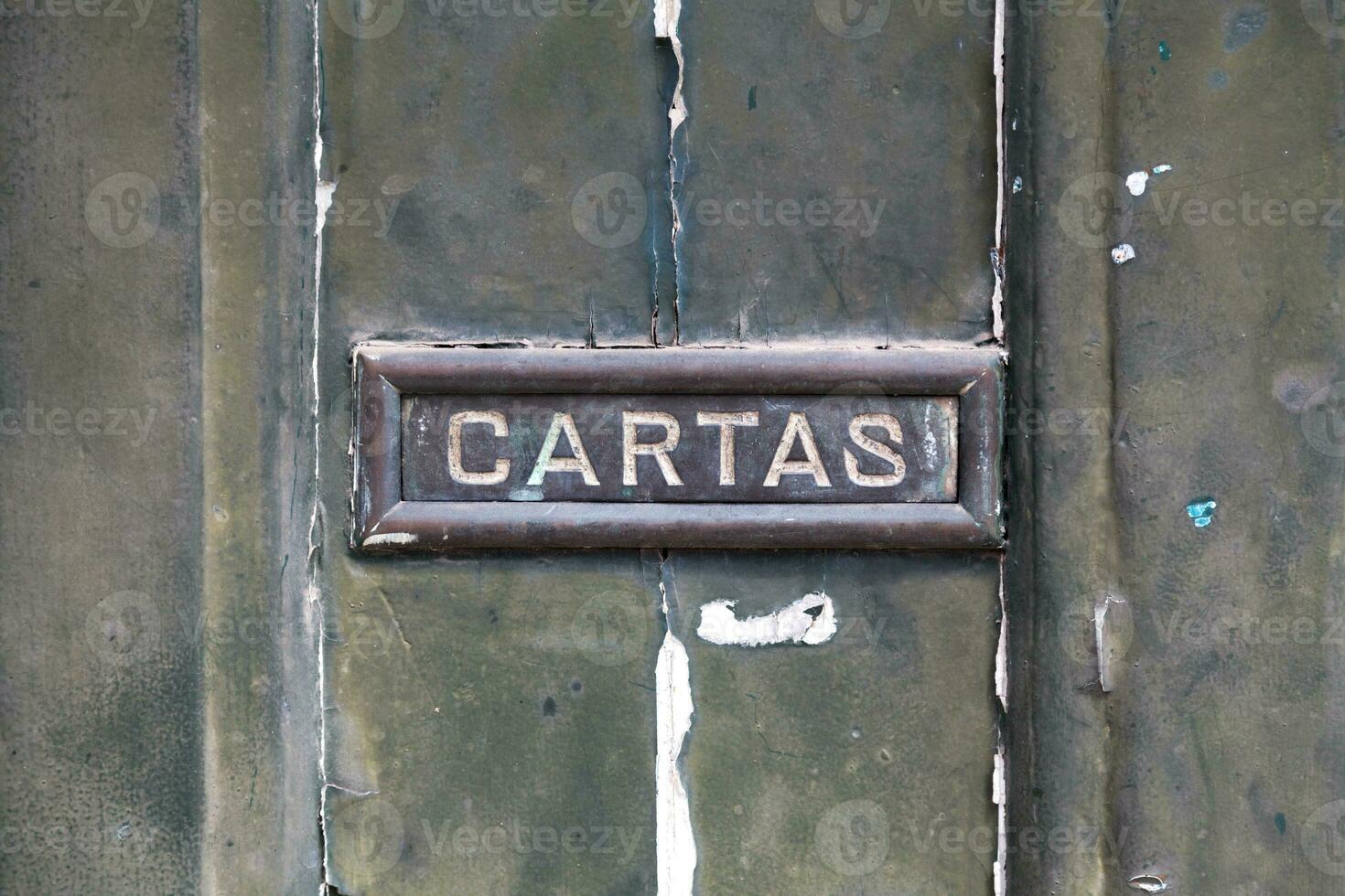 Spanish mail slot photo