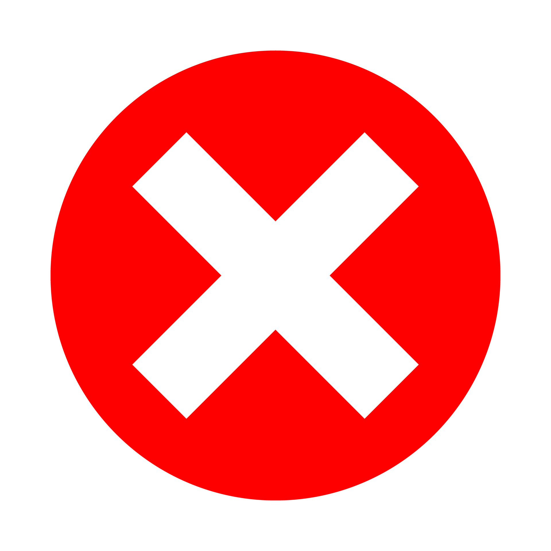 red x icon transparent