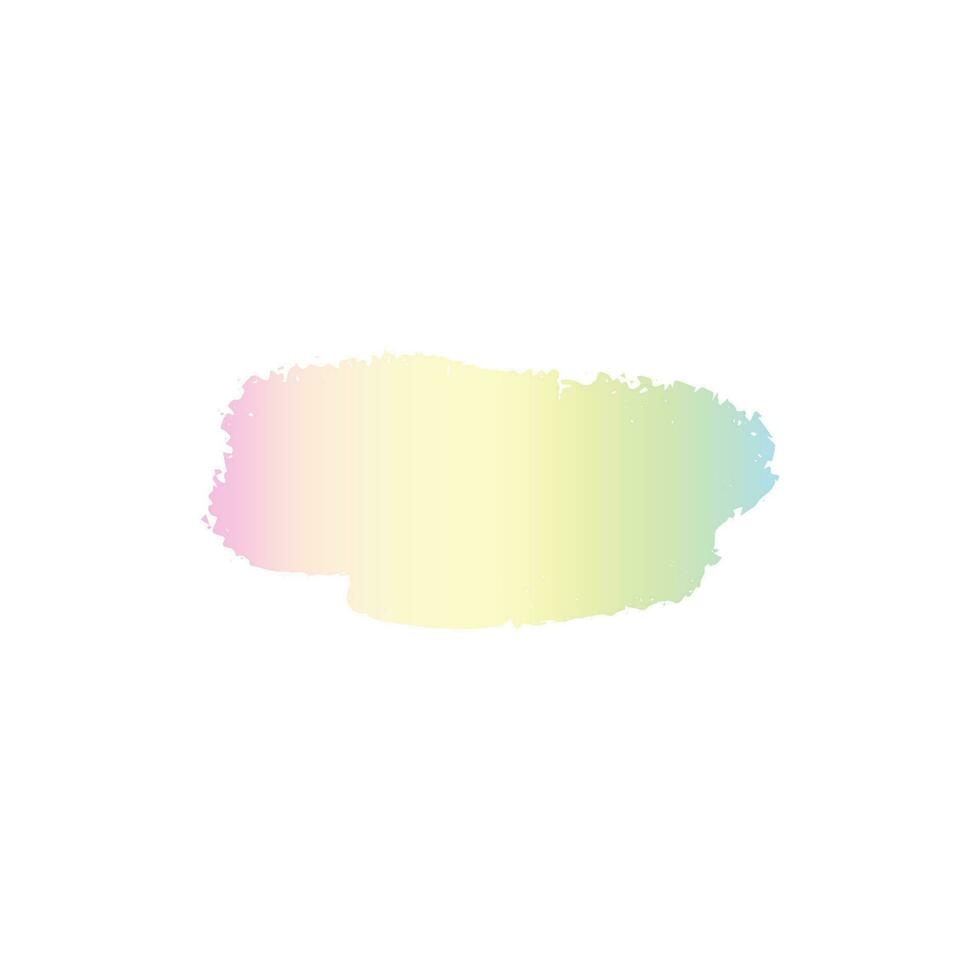 Brush stroke holographic iridescent isolated on white background. Gradient decorative element in the style of the 90s, Y2K. vector