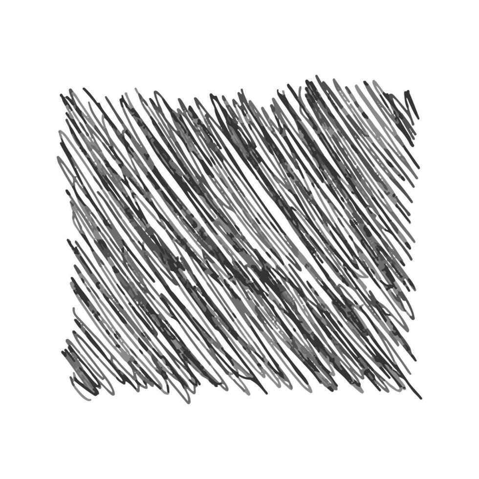 Vector pencil stroke isolated on white background. Pencil strokes in the shape of a square, texture.