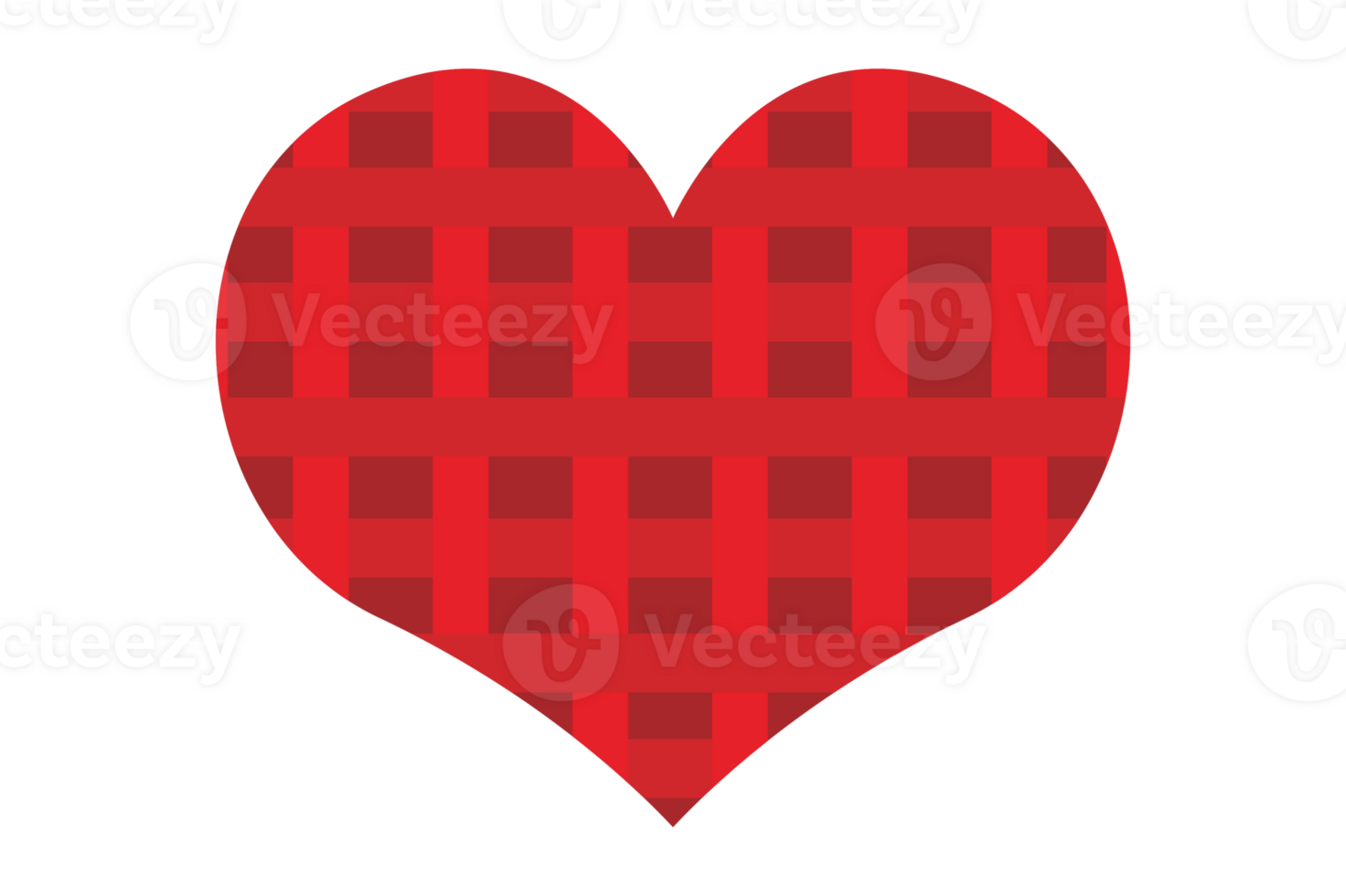Red Love with matting Pattern With Transparent Background png