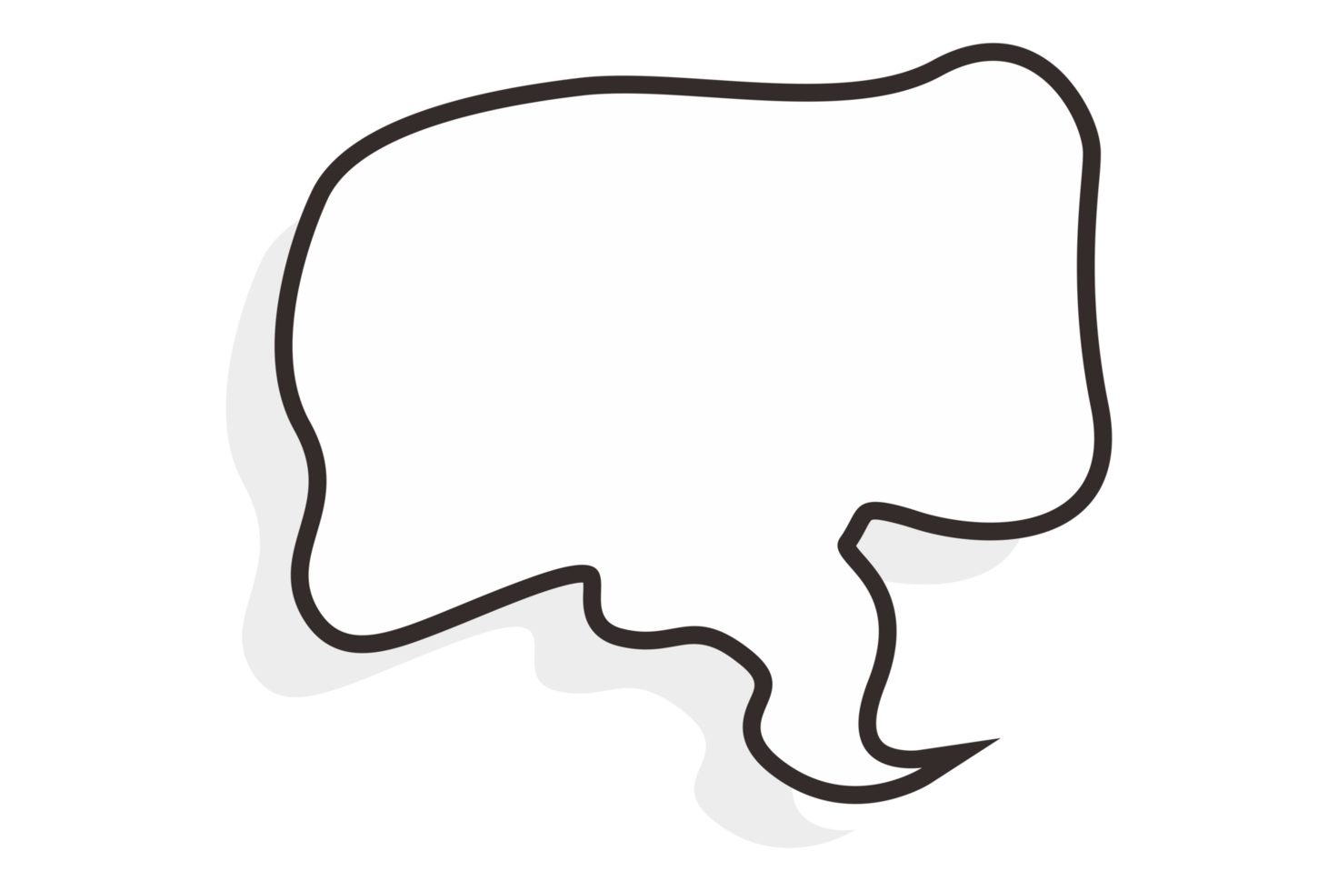 White chat balloon With Transparent Background png