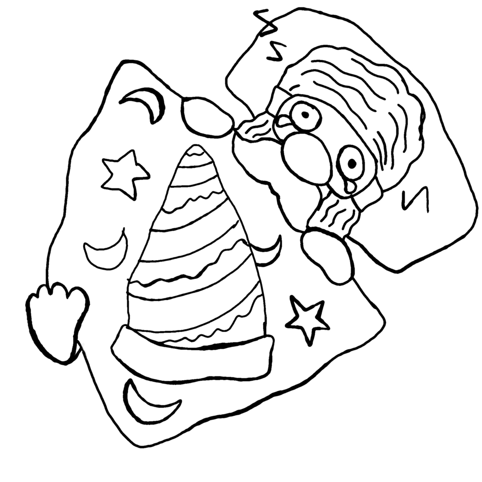 Cute Gnome Cartoon Sleeping With Transparent Background png