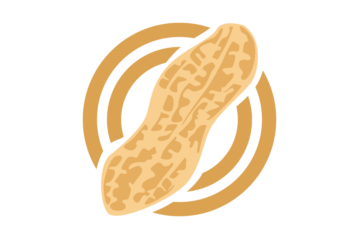 Peanut Logo Icon On Transparent Background png