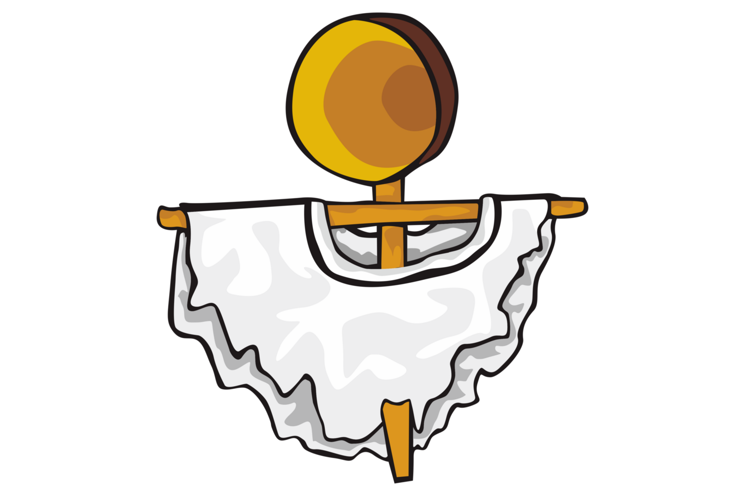 Indonesian Jelangkung Doll Ghost Cartoon Character - on Transparent Background png