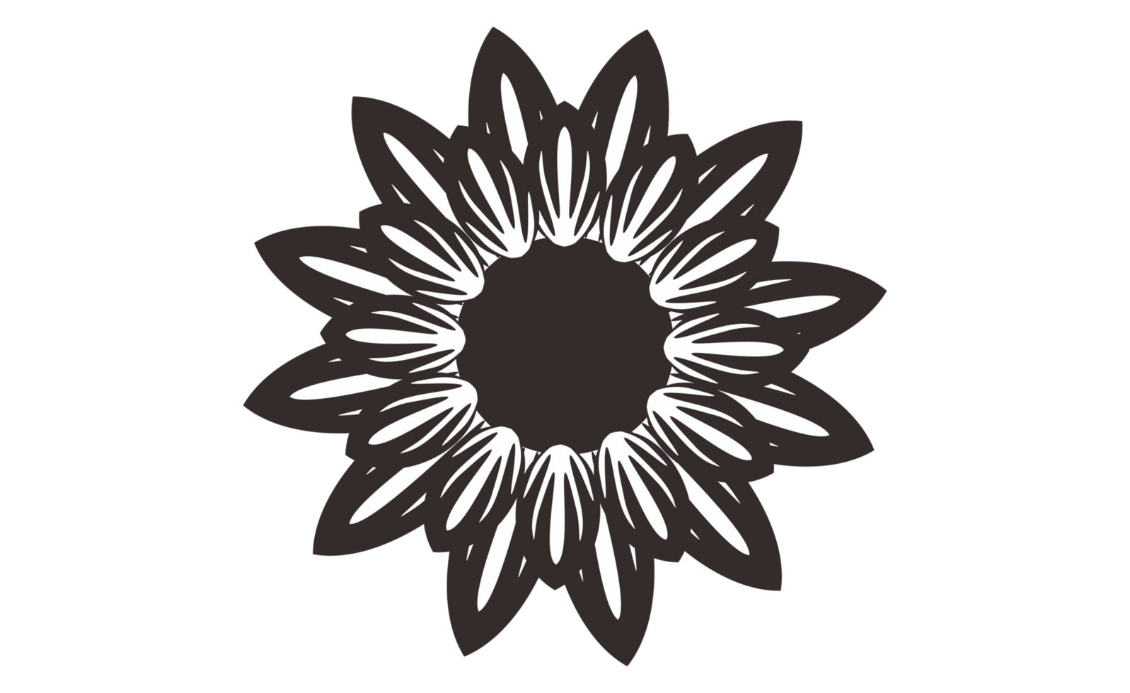 Black Sunflowers Tribal Tattoo On Transparent Background png