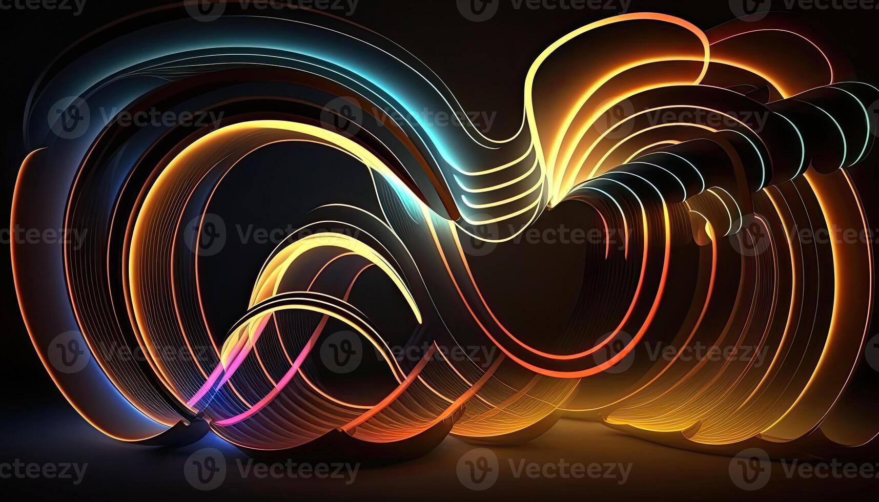 Abstract background with interlaced digital glitch and distortion effect. Futuristic cyberpunk design. Retro futurism, webpunk, Digital Illustration. photo