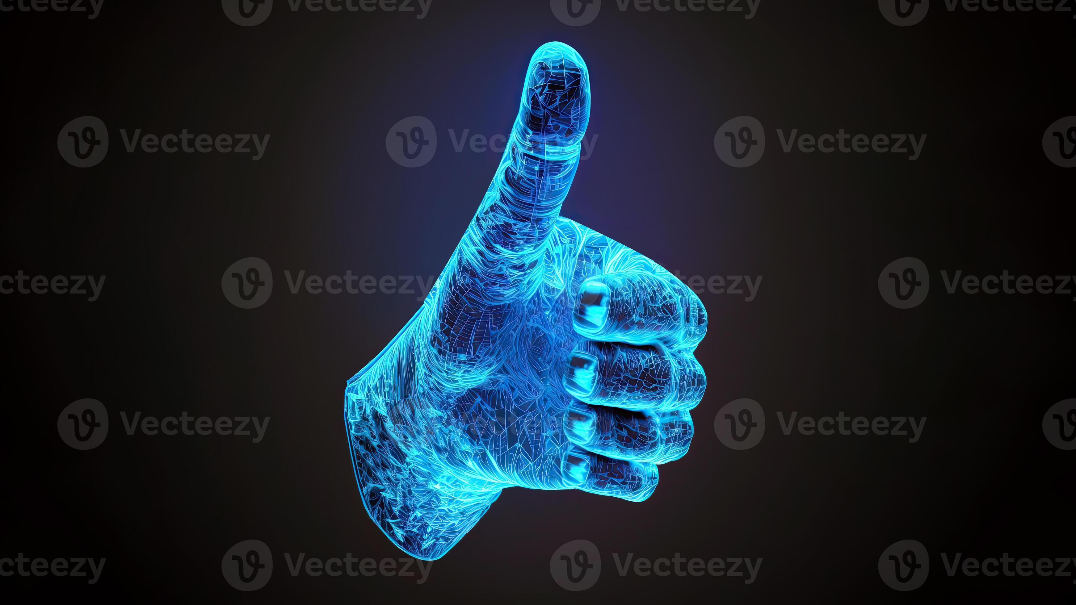 Machine learning, Hands of robot or human created with big data network ...