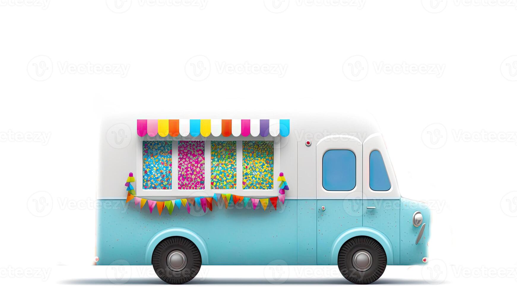 Candy Truck Shop, Colorful, 3D, . photo