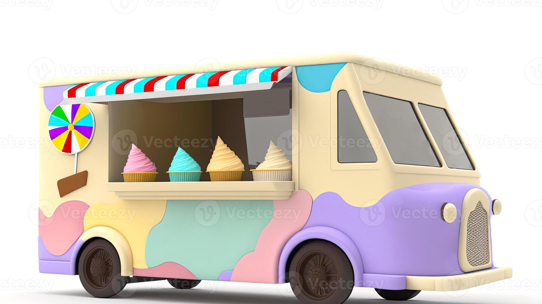 Candy Truck Shop, Colorful, 3D, . photo