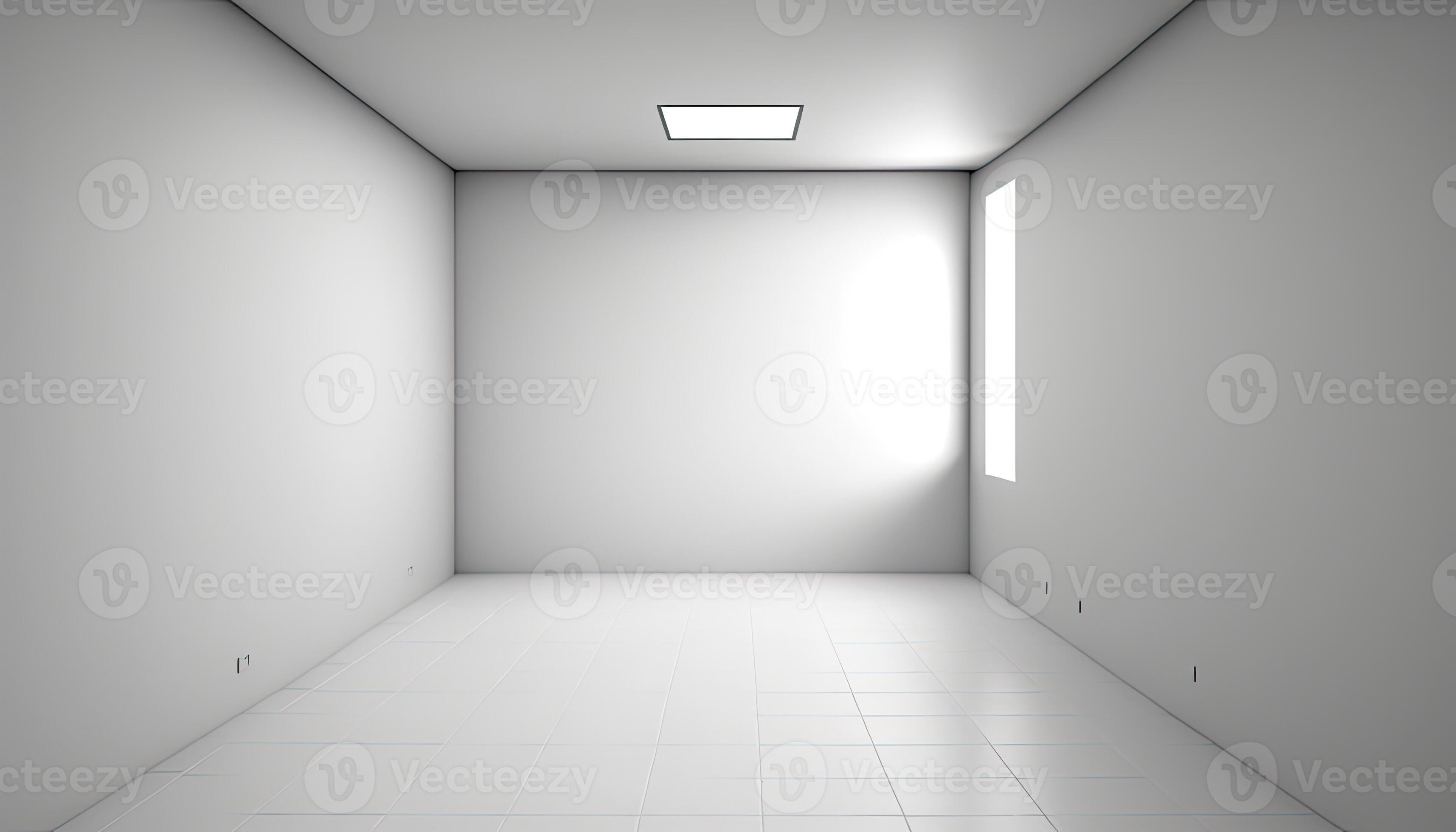 Empty room with window walls floor and ceiling 3d blank interior of Empty room with window walls floor and ceiling 3d blank interior of