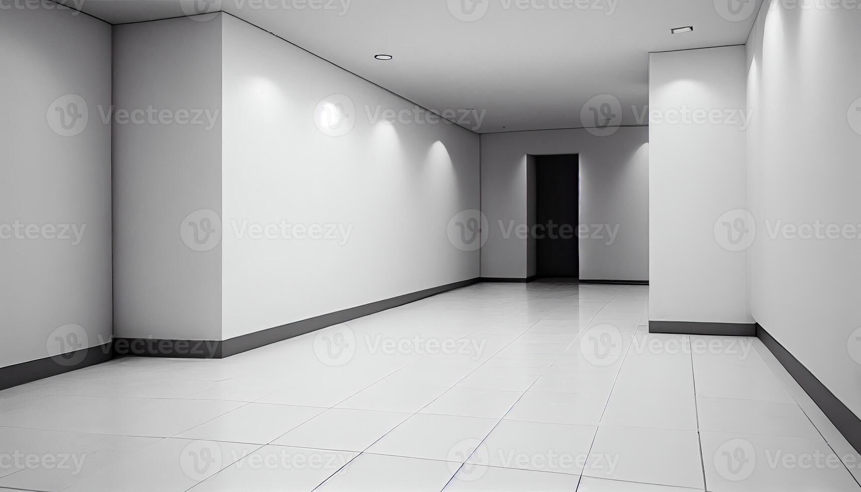 Empty room with window, walls, floor and ceiling. 3d blank interior of ...