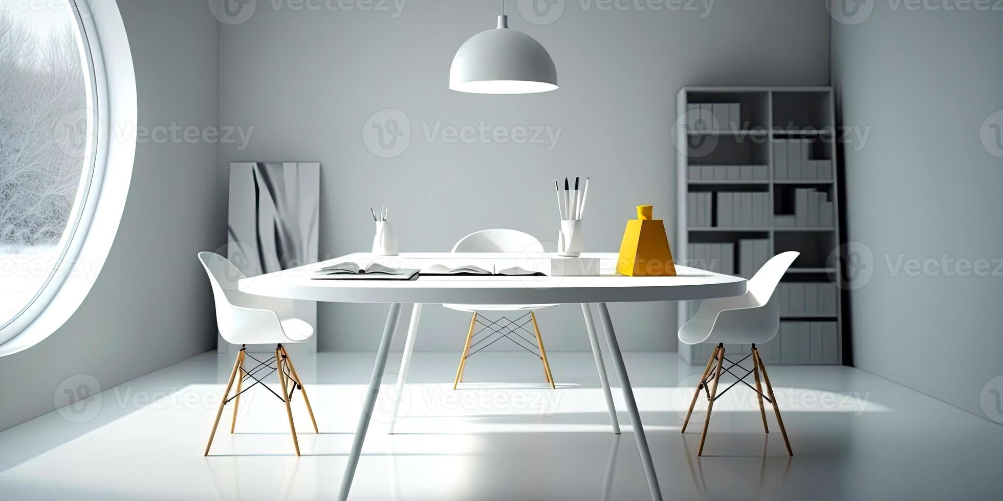 Modern office interior design . Contemporary workspace for creative business. image. photo