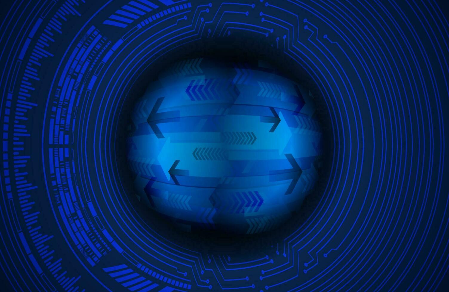 Modern Holographic Globe on Technology Background vector