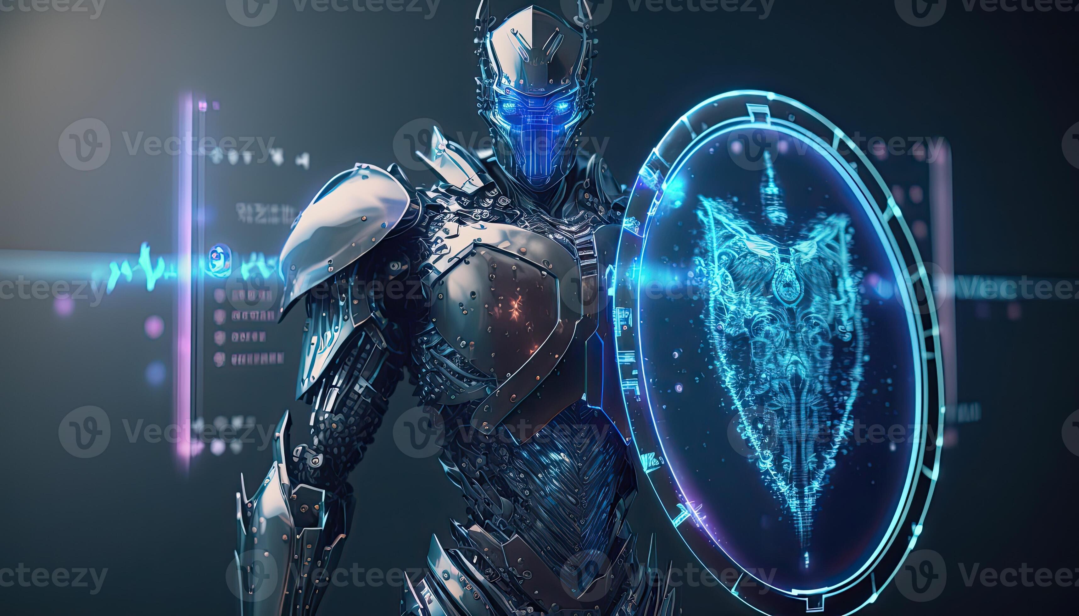 Robot operating virtual interface and manipulating elements with