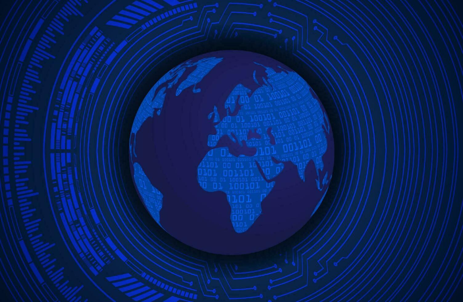 globo holográfico moderno sobre fondo de tecnología vector