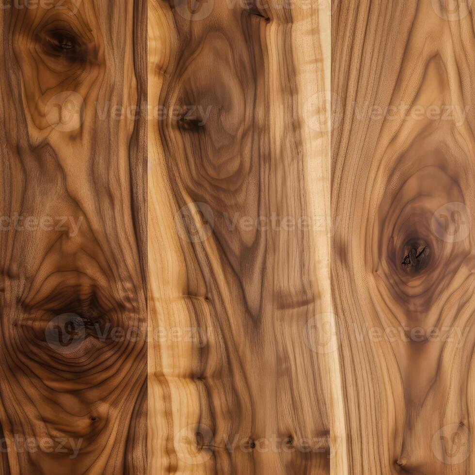 Top View of Natural Walnut Wood Texture In High Resolution Used Office and Home Furnishings, . photo
