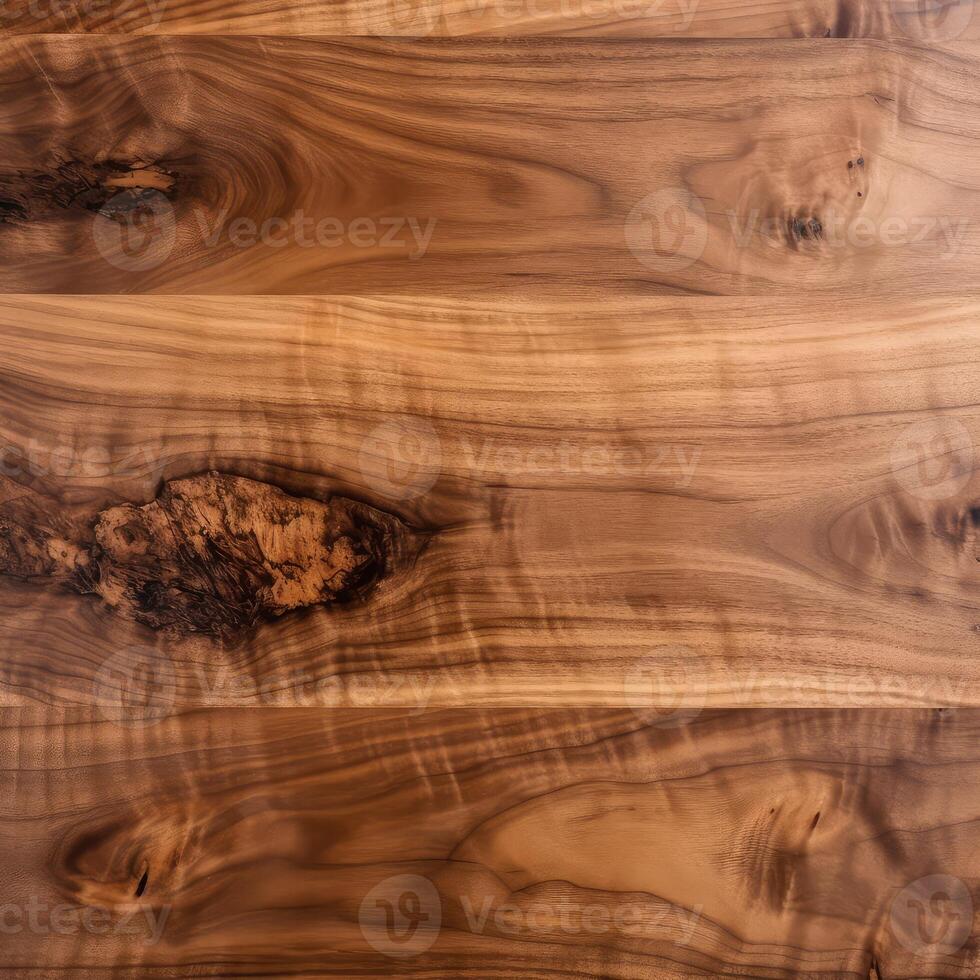 Top View of Natural Walnut Wood Texture In High Resolution Used Office and Home Furnishings, . photo