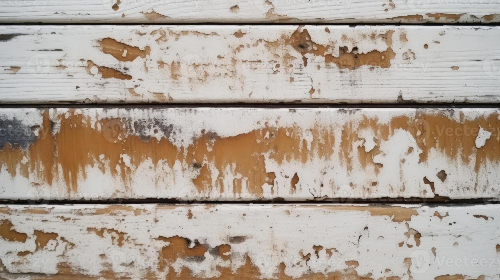 Top View of Rusted Paint Wood Texture Table, Background. . photo