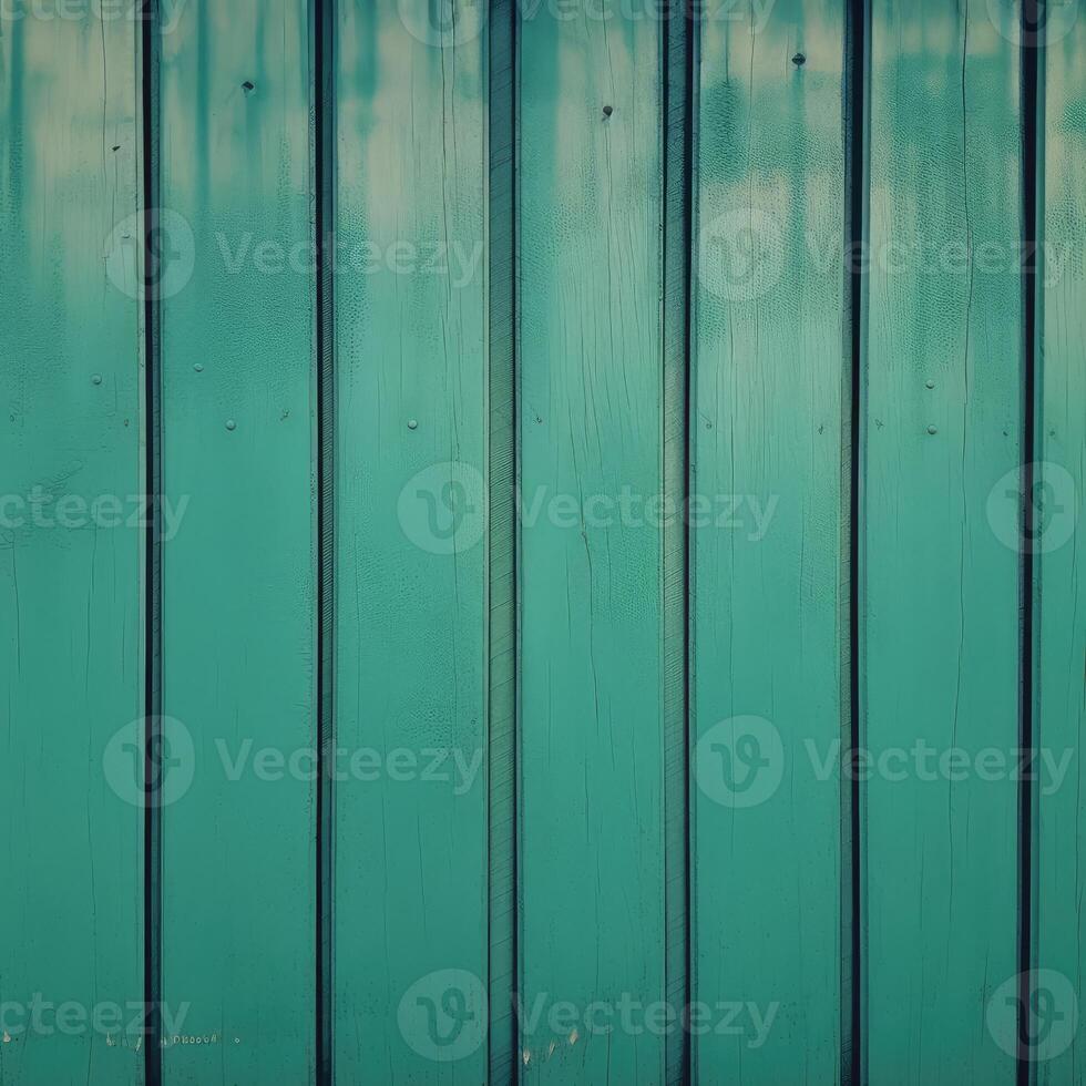 Top View of Green Painted Wooden or Plank Texture Background, . photo