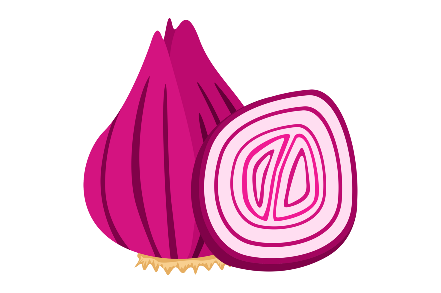 Red Onion Logo Icon On Transparent Background png