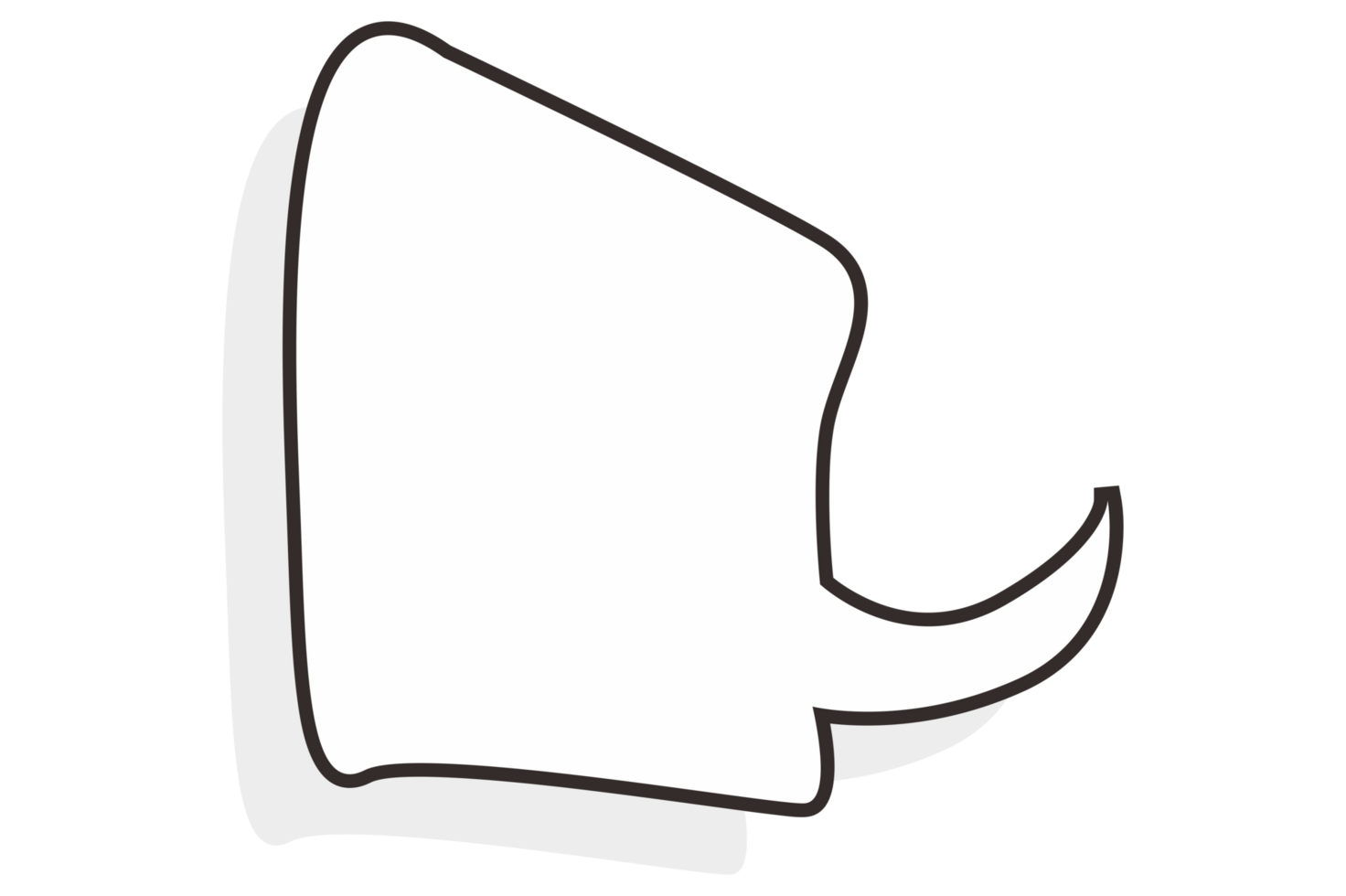 White chat balloon With Transparent Background png