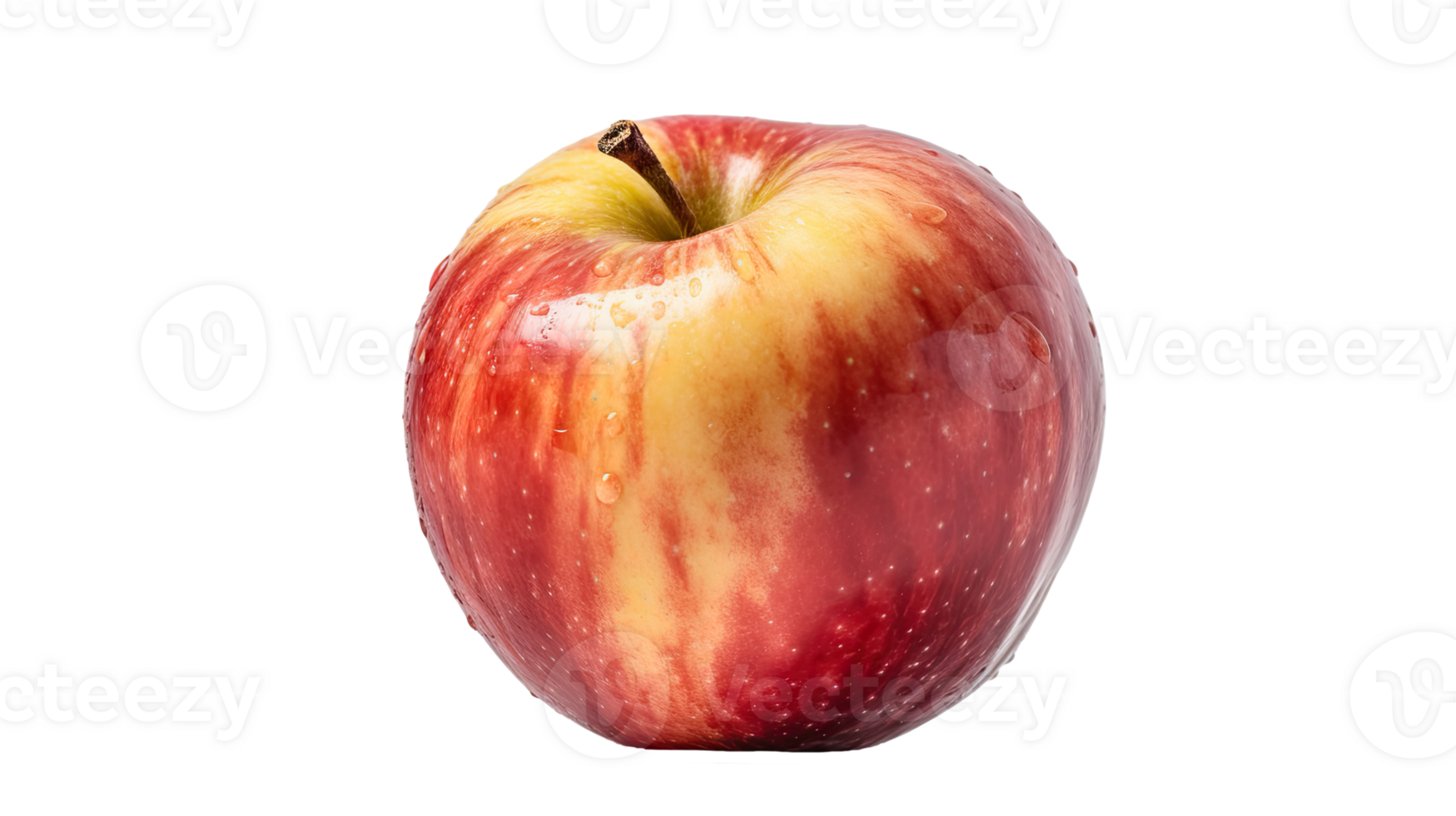 Realistic Ripe Apple with Droplets of Water, Perfect for A Healthy Snack . png