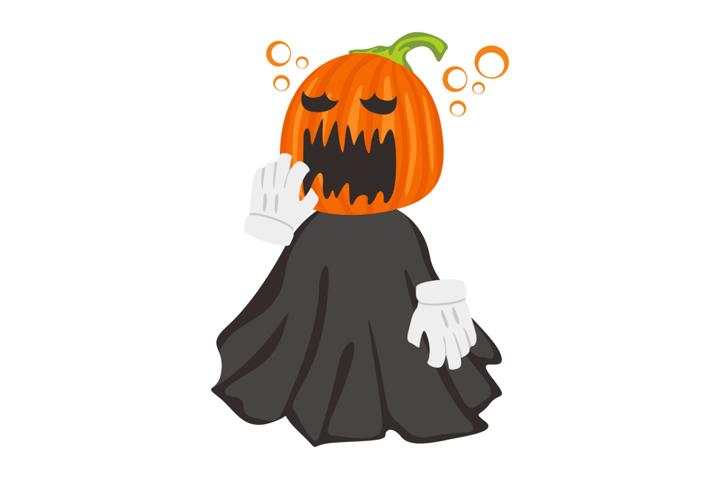 Halloween Pumpkin Head Witch With Transparent Background png