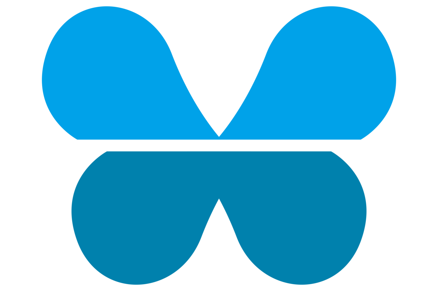 Simple Blue Butterfly Ornament With Transparent Background png