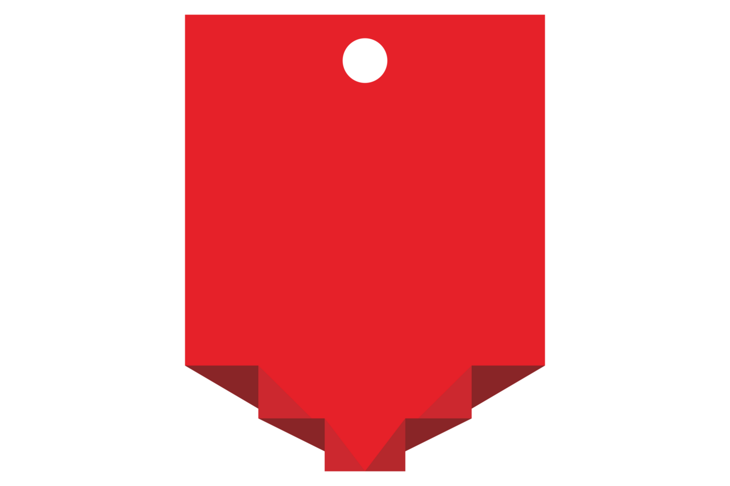 Blank Red Label Tag With Transparent Background png
