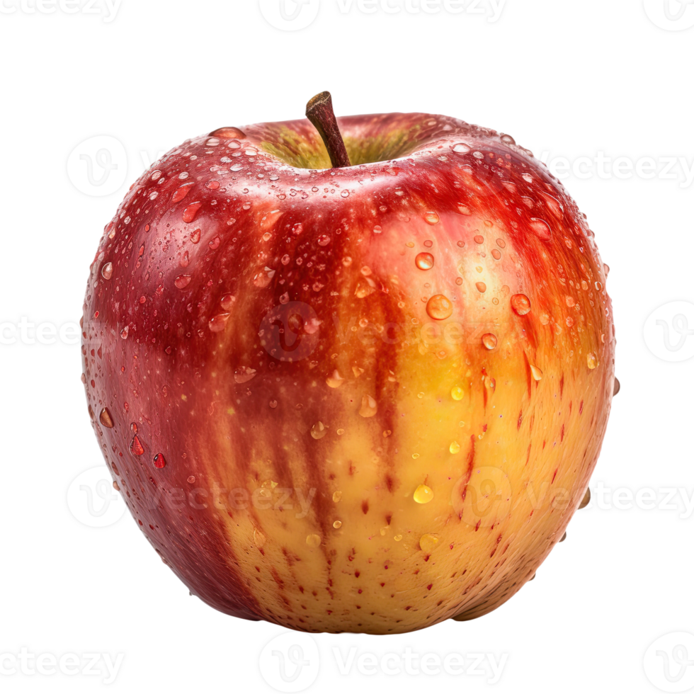 Realistic Ripe Apple with Droplets of Water, Perfect for A Healthy Snack . png
